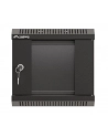 Szafa instacyjna Rack Lanberg Wisząca 10'' 4U 300x300 Drzwi Przeszkolone (flat pack) Czarna - nr 7