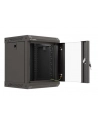 Szafa instalacyjna Rack Lanberg Wisząca 10'' 6U 300x300 Drzwi przeszklone (flat pack) Czarna - nr 11