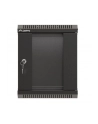 Szafa instalacyjna Rack Lanberg Wisząca 10'' 6U 300x300 Drzwi przeszklone (flat pack) Czarna - nr 13