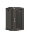 Szafa instalacyjna Rack Lanberg Wisząca 10'' 9U 300x300 Drzwi Przeszklone (flat pack) Czarna - nr 15