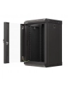 Szafa instalacyjna Rack Lanberg Wisząca 10'' 9U 300x300 Drzwi Przeszklone (flat pack) Czarna - nr 4