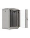 Szafa instalacyjna Rack Lanberg Wisząca 10'' 9U 300x300 Drzwi Przeszklone (flat pack) Szara - nr 11