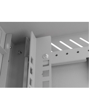 Szafa instalacyjna Rack Lanberg Wisząca 10'' 9U 300x300 Drzwi Przeszklone (flat pack) Szara nr 1
