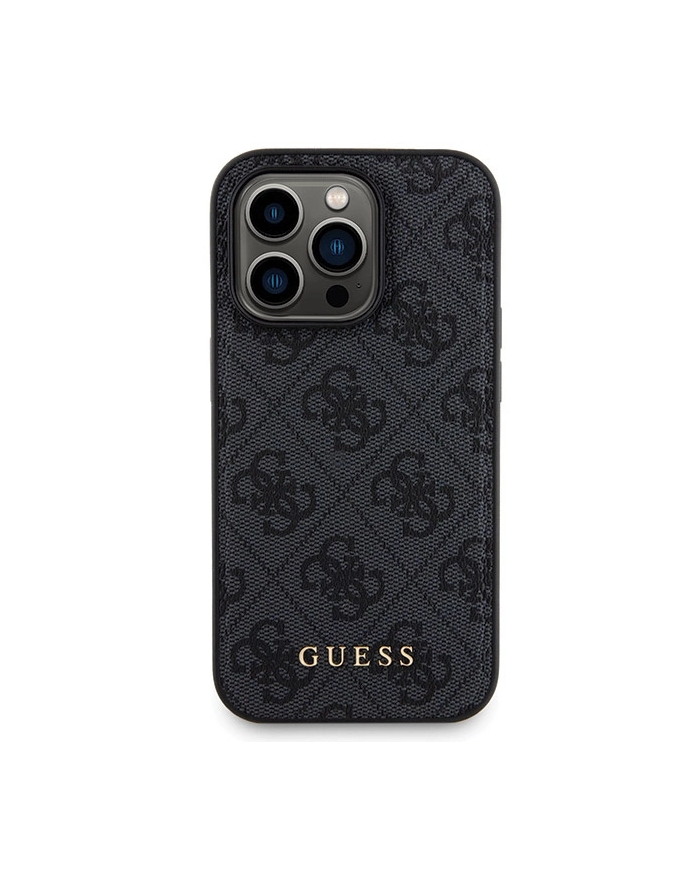 Guess Bundle Pack MagSafe 4G Metal Gold Logo - Zestaw etui + Power Bank 5000mAh MagSafe iPhone 13 Pro Max (czarny) główny