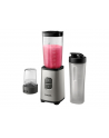 Mini blender Philips | Codzienna kolekcja HR2604/80 | Blat stołu | 350 W | Materiał słoika Plastik / Szkło | Pojemność słoika 0,6+0,6 L | Kruszenie lodu | Perłowy metal - nr 2
