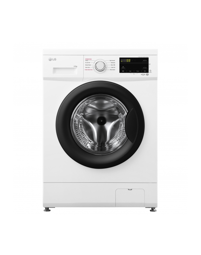 Firmy LG | Pralka | F2J3WSBWE | Klasa efektywności energetycznej E | Ładowanie od przodu | Pojemność prania 6,5 kg | 1200 obr/min | Głębokość 44 cm | Szerokość 60 cm | DOPROWADZIŁO | Funkcja pary | Napęd bezpośredni | Biały główny