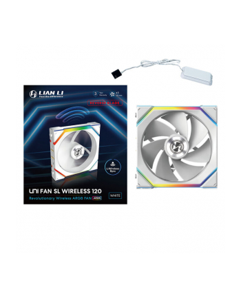 Lian Li UNI FAN SL Bezprzewodowy wentylator ARGB PWM - odwrócone ostrze, 120 mm, biały nr 2