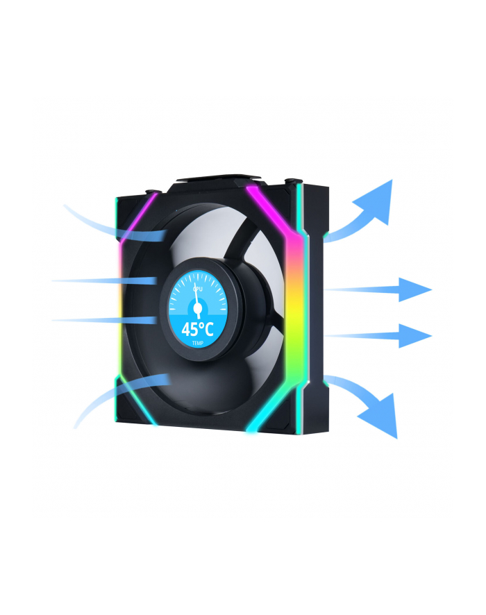 Lian Li UNI FAN SL Bezprzewodowy wentylator LCD, ARGB, PWM - 120 mm, główny