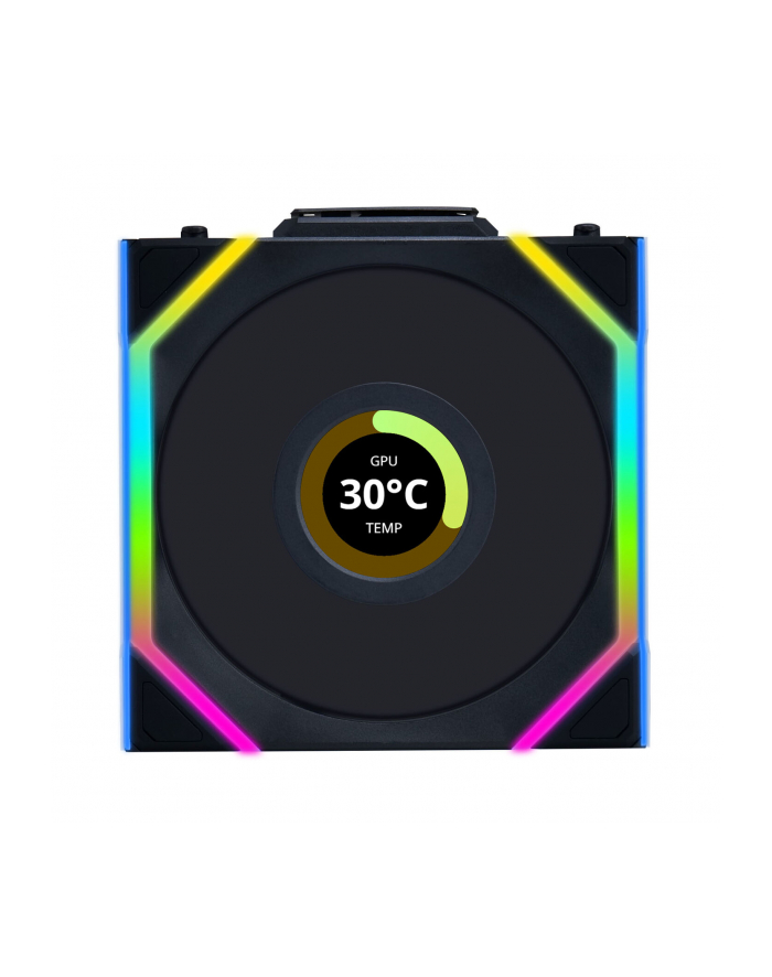 Lian Li UNI FAN SL Bezprzewodowy wentylator LCD, ARGB, WWM - odwczerwonyne ostrze, 120 mm, główny