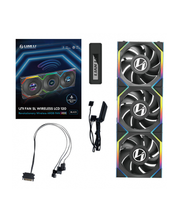 Lian Li UNI FAN SL Bezprzewodowy wentylator LCD, ARGB, PWM, 3-pak z kontrolerem - 120 mm, nr 2