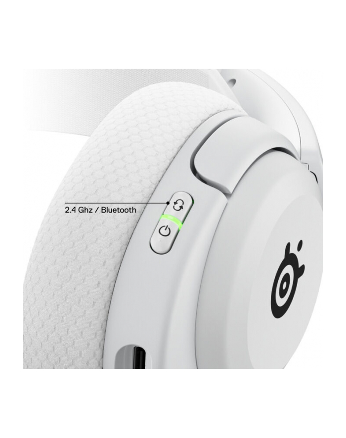 Zestaw słuchawkowy dla graczy SteelSeries | Arctis Nova 5 | Łączność Bluetooth | Nauszne | Mikrofon | Redukcja szumów | Bezprzewodowy | Biały główny