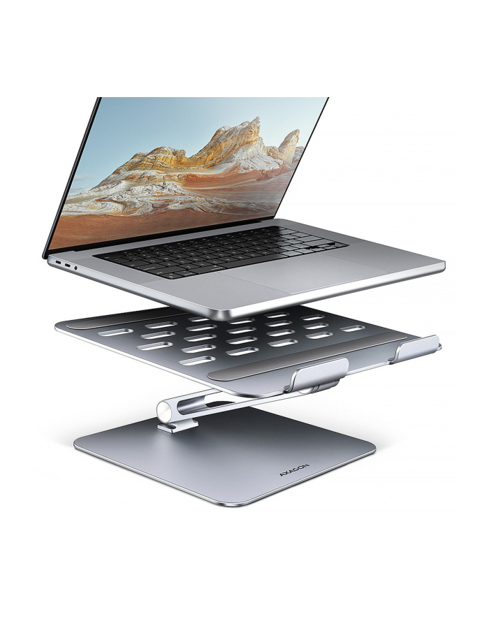 Podstawka AXAGON STND-LQ do laptopów i tabletów 10 do 16 cali - srebrna główny