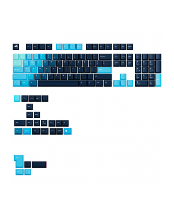 glorious Wspaniałe gradientowe GPBT, układ ANSI (USA), PBT, Dye-Sub - Niebiański lód nr 1