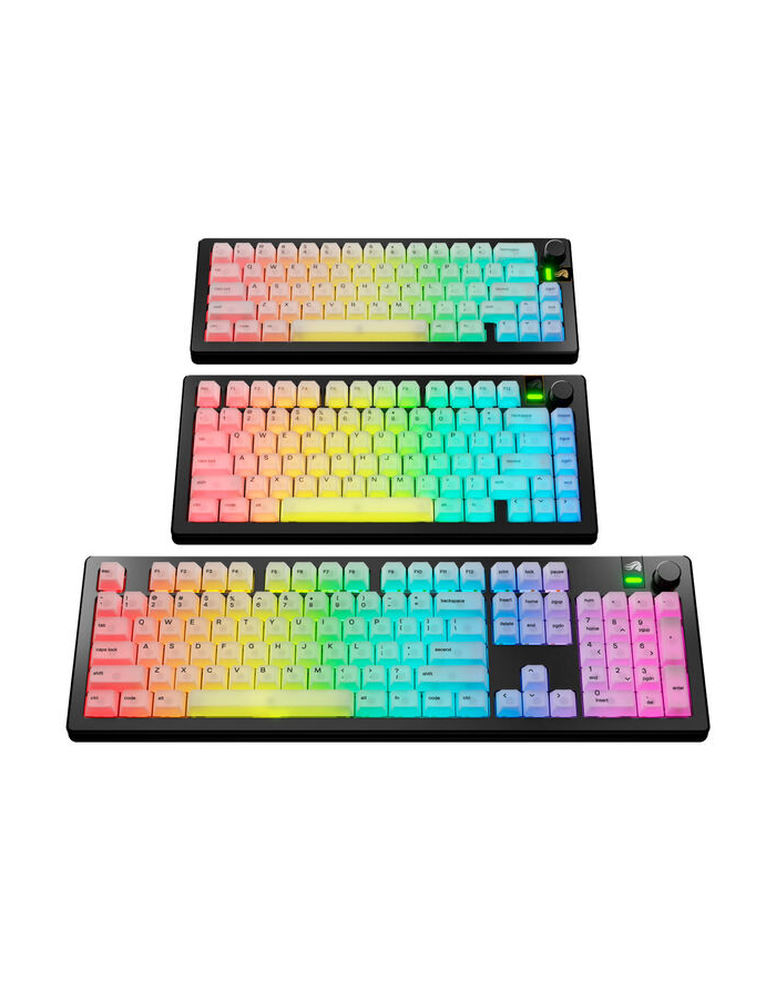 Glorious Polychroma V2 Nasadki, układ ANSI (USA), poliwęglan, druk UV - przezroczysty główny