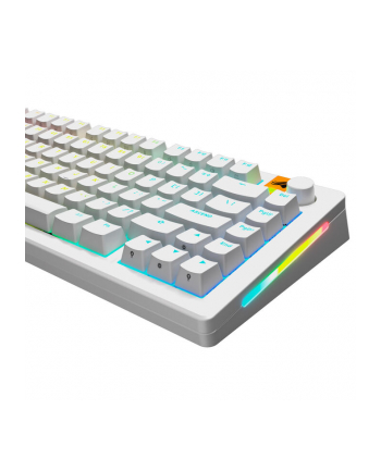 Glorious Podświetlane GPBT, układ ANSI (USA), PBT, Dye-Sub - biały nr 1