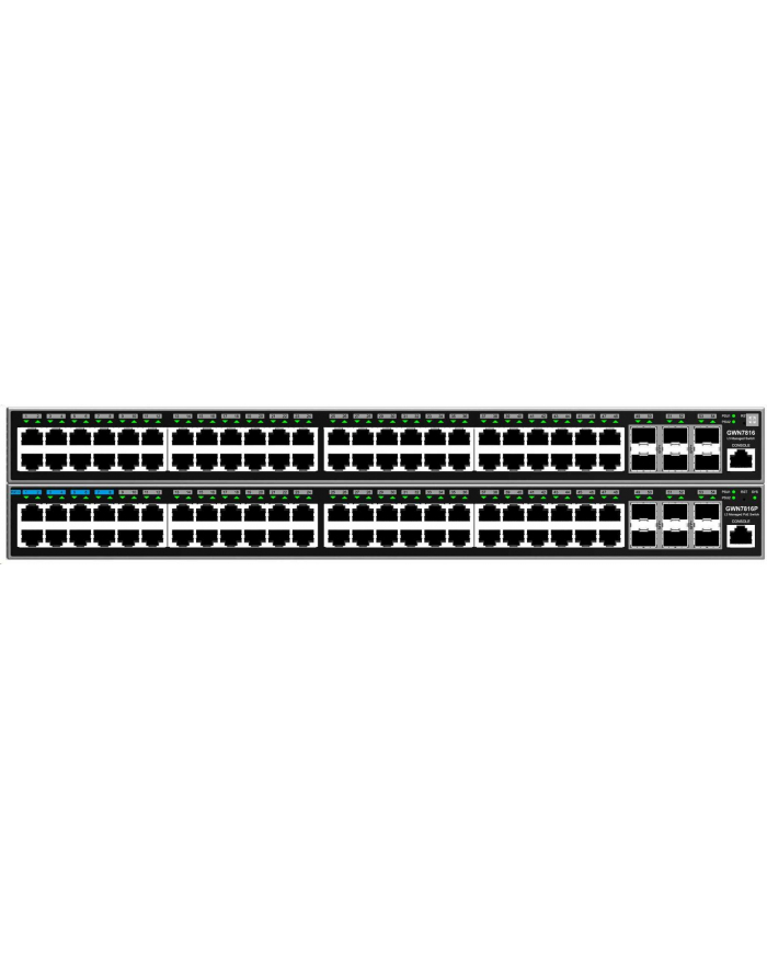Grandstream GWN 7816P POE 48GE 6SFP+ przełącznik strumieniowy L3 główny
