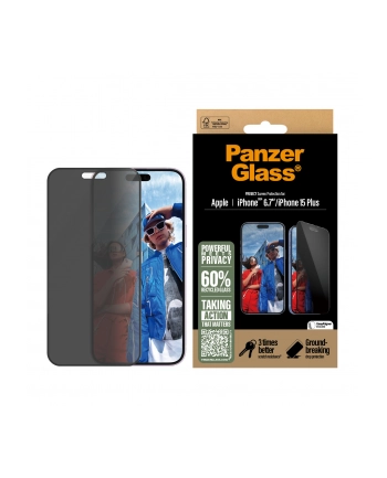Osłona ekranu PanzerGlass | Jabłko | iPhone 16 Plus/iPhone 15 Plus | Szkło hartowane | | Ultra-szeroki krój nr 2