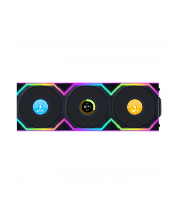 Lian Li UNI FAN SL Bezprzewodowy wentylator LCD, ARGB, PWM, 3-pak z kontrolerem - 120 mm,
