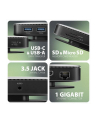 axagon HMC-UFO Wieloportowy hub 9in1 USB-C 3.2 Gen 2 10Gbps HDMI M.2 NVMe/SATA audio PD100W microSD LAN - nr 54