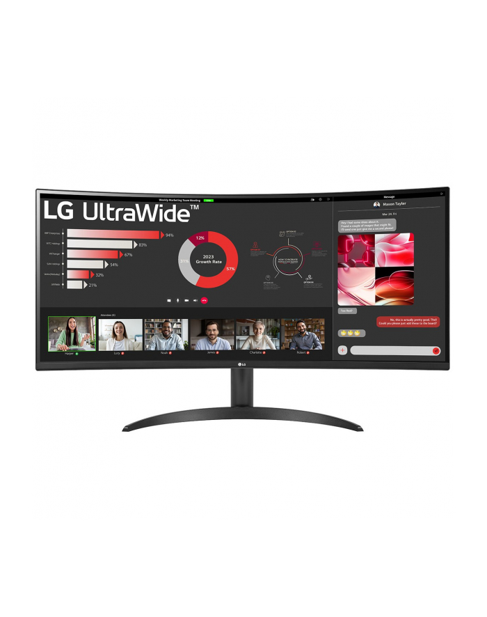 lg electronics Monitor LG 34WR50QK-B 34 cale IPS główny