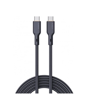 aukey CB-KCC101 kevlarowy kabel USB C - USB C | 1m | 5A | 100W PD | 20V