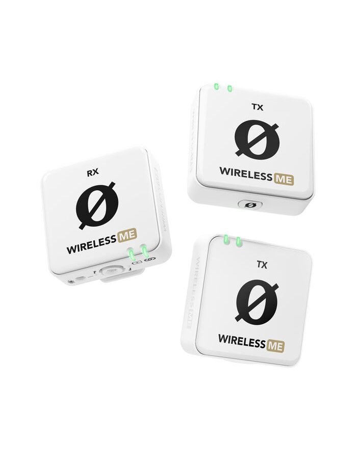 ROD-E Wireless ME Dual White  - Kompaktowy bezprzewodowy system mikrofonowy z dwoma nadajnikami do nagrywania dwukanałowego (biały) główny