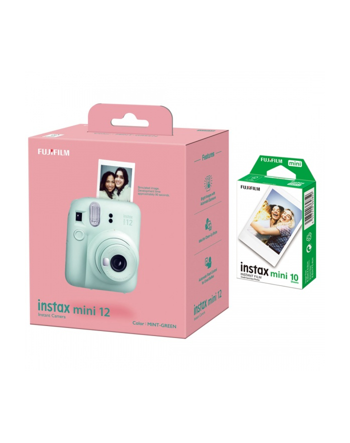 fujitsu Folia Fujifilm | Aparat Instax Mini 12 + Instax Mini Glossy (10 zł) | Miętowa zieleń | 800 główny