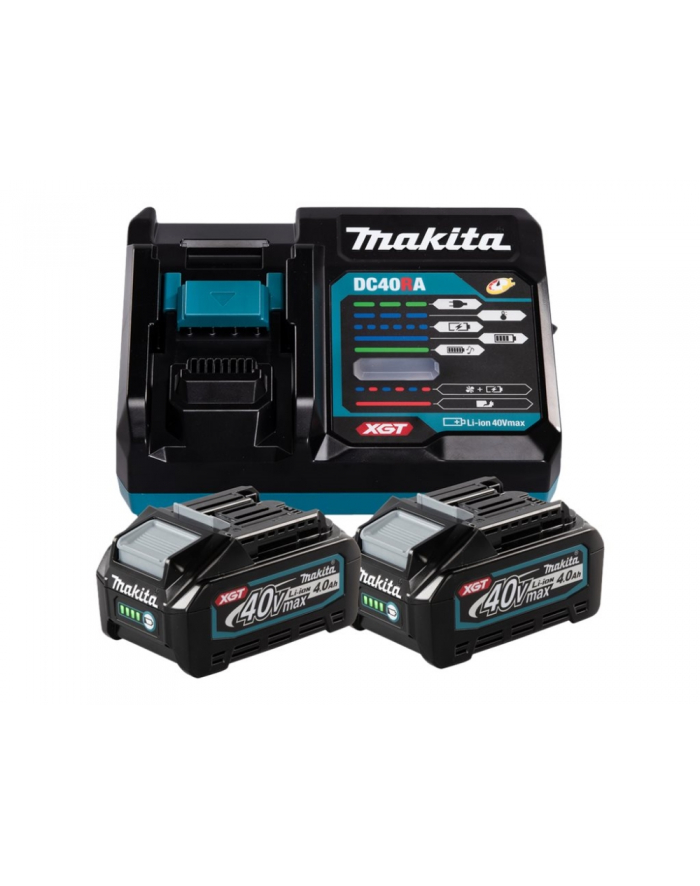 MAKITA ZESTAW ZASILAJĄCY 40V 2x4,0Ah XGT (BL4040x2+DC40RA) MAKPAC główny