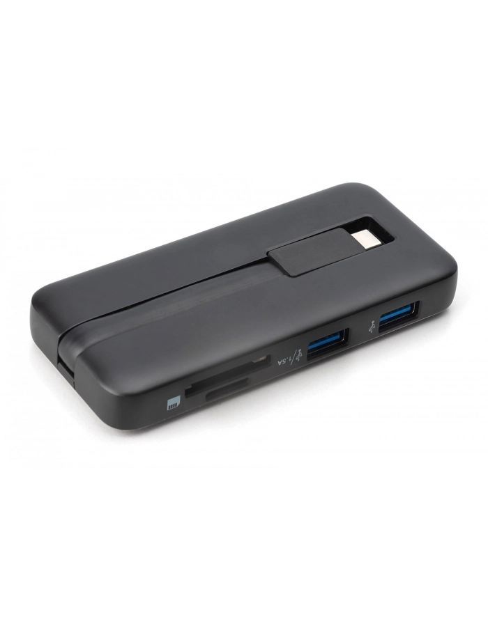 DIGITUS USB-C Travel Docking Station 7-Port 1x HDMI 3x USB 3.2 Gen 1 1x RJ45 1x SD 1x MicroSD 1x PD główny