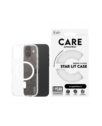 Care By Panzerglass Case Flagship Star Lit With White Magsafe Iphone 16