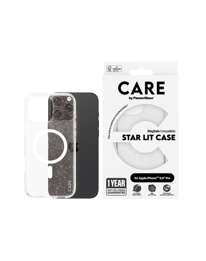 Care By Panzerglass Case Flagship Star Lit With White Magsafe Iphone 16 Pro Max główny