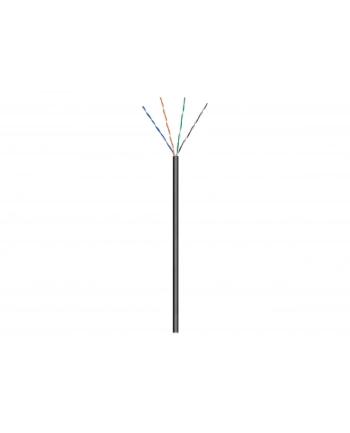 GOOBAY  CAT 5E KABEL SIECIOWY NAPOWIETRZNY, U/UTP, CZARNY - DŁUGOŚĆ KABLA 100 M  () nr 1