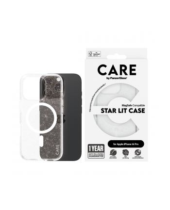 Care By Panzerglass Case Flagship Star Lit With White Magsafe Iphone 16 Pro