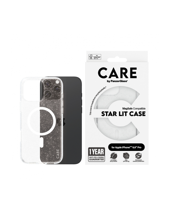 Care By Panzerglass Case Flagship Star Lit With White Magsafe Iphone 16 Pro Max główny