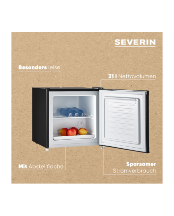 Lodówka Severin GB8880 jednodrzwiowa 49,6 cm Czarna