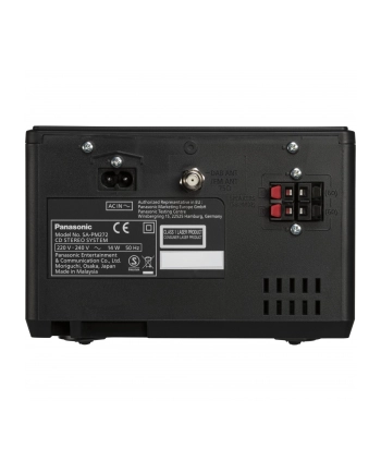 Panasonic SC-PM272 Mikrowieża z CD, radiem FM i Bluetooth (DAB+, 20W, system głośników 10 cm z otworem bass reflex, Bluetooth Remaster), srebrna nr 1