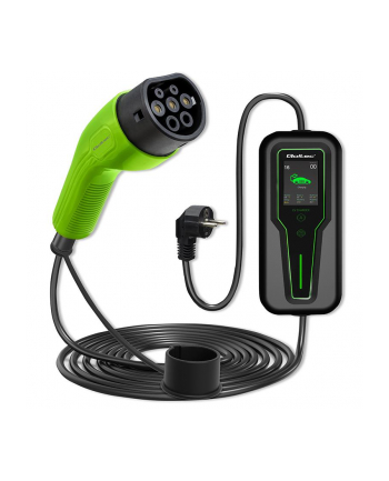 Ładowarka Qoltec do samochodu elektrycznego EV  z regulacją 2w1 typ2 | 3.5kW | 230V | LCD | Przenośna | Wallbox | 5m nr 1