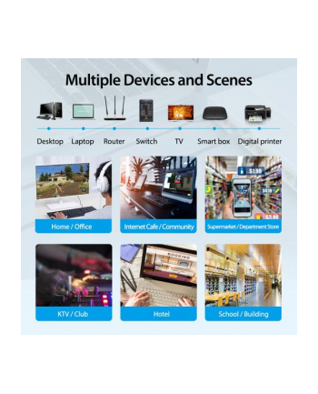 Vention S/FTP Cat.8RJ45 Ethernet 0,5m czarny Kabel sieciowy S/FTP Cat.8