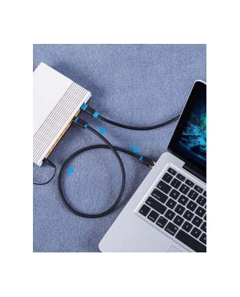 Vention S/FTP Cat.8RJ45 Ethernet 0,5m czarny Kabel sieciowy S/FTP Cat.8