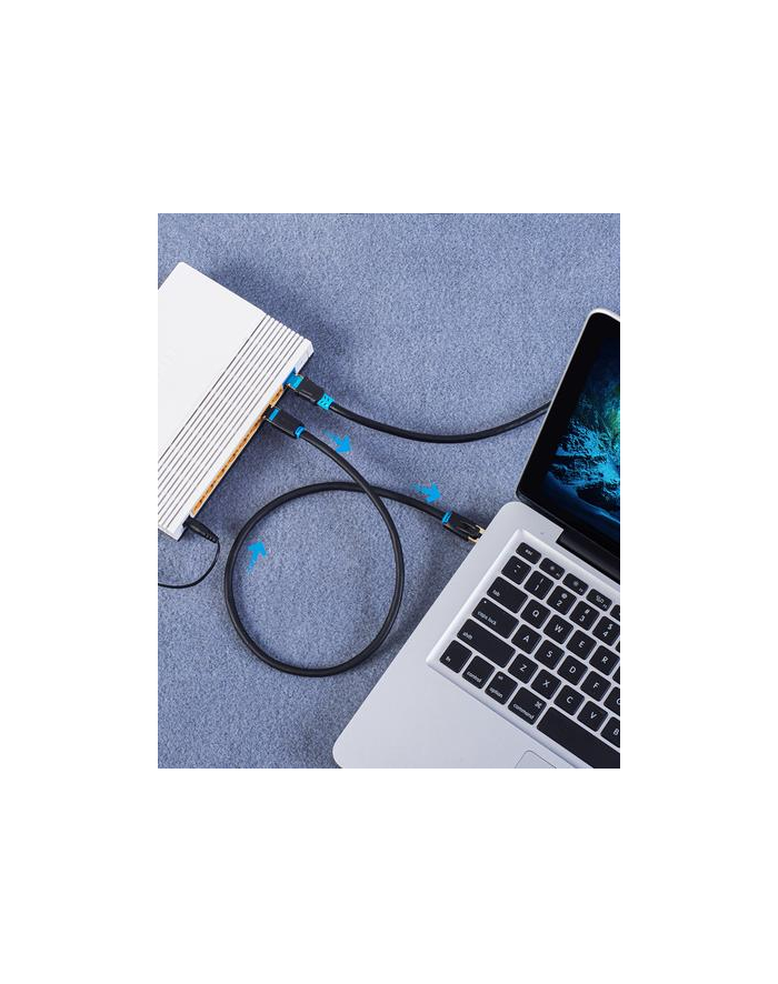 Vention S/FTP Cat.8RJ45 Ethernet 0,5m czarny Kabel sieciowy S/FTP Cat.8 główny