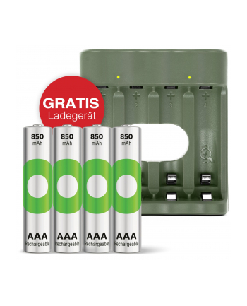 gp batteries GP ReCyko 4-Port USB Ladegerät B441 include 4xAA 2100mH Akkus