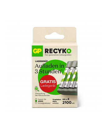 gp batteries GP ReCyko 4-Port USB Ladegerät B441 include 4xAAA 850mH Akkus