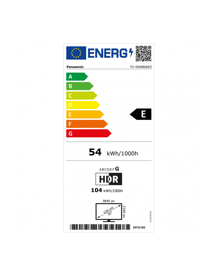 Panasonic TV-50W80AEZ czarny główny