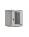 Szafa instalacyjna Rack Lanberg Wisząca 10'' 6U 300x300 Drzwi przeszklone (flat pack) Szara - nr 14