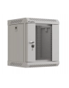 Szafa instalacyjna Rack Lanberg Wisząca 10'' 6U 300x300 Drzwi przeszklone (flat pack) Szara - nr 1