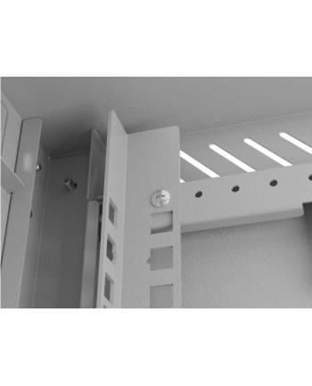 Szafa instalacyjna Rack Lanberg Wisząca 10'' 6U 300x300 Drzwi przeszklone (flat pack) Szara nr 1