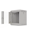 Szafa instalacyjna Rack Lanberg Wisząca 10'' 6U 300x300 Drzwi przeszklone (flat pack) Szara - nr 4