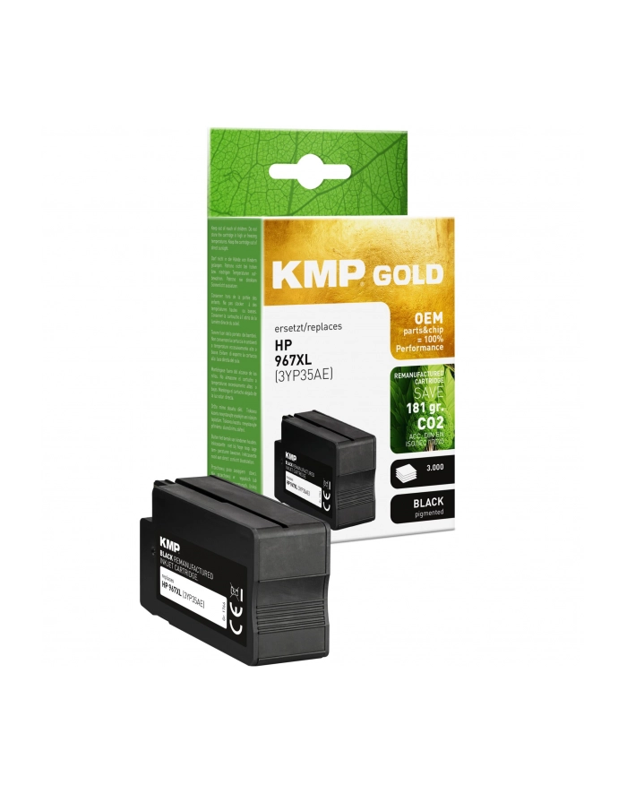 KMP tusz czarny kompatybilny z HP 3JA31AE 967 XL główny