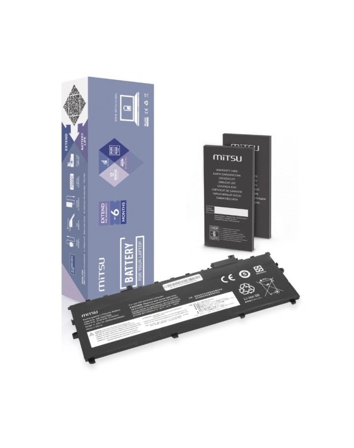 mitsu Bateria 01AV430 do Lenovo ThinkPad X1 Carbon 5 6 2017 2018 4800 mAh (55 Wh) 11.55V główny