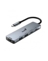 Genius USB (3.0) hub 5-port, UH-500, szary, Genius, 2x USB 3.0,1x HDMI,2x USB-C,Power Delivery 100W (31240003400) - nr 2